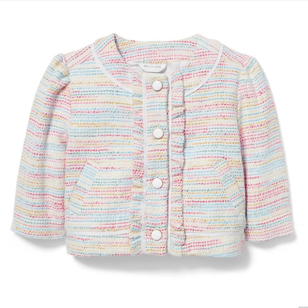 Janie and Jack White Bouclé Jacket, 2T - NWT
